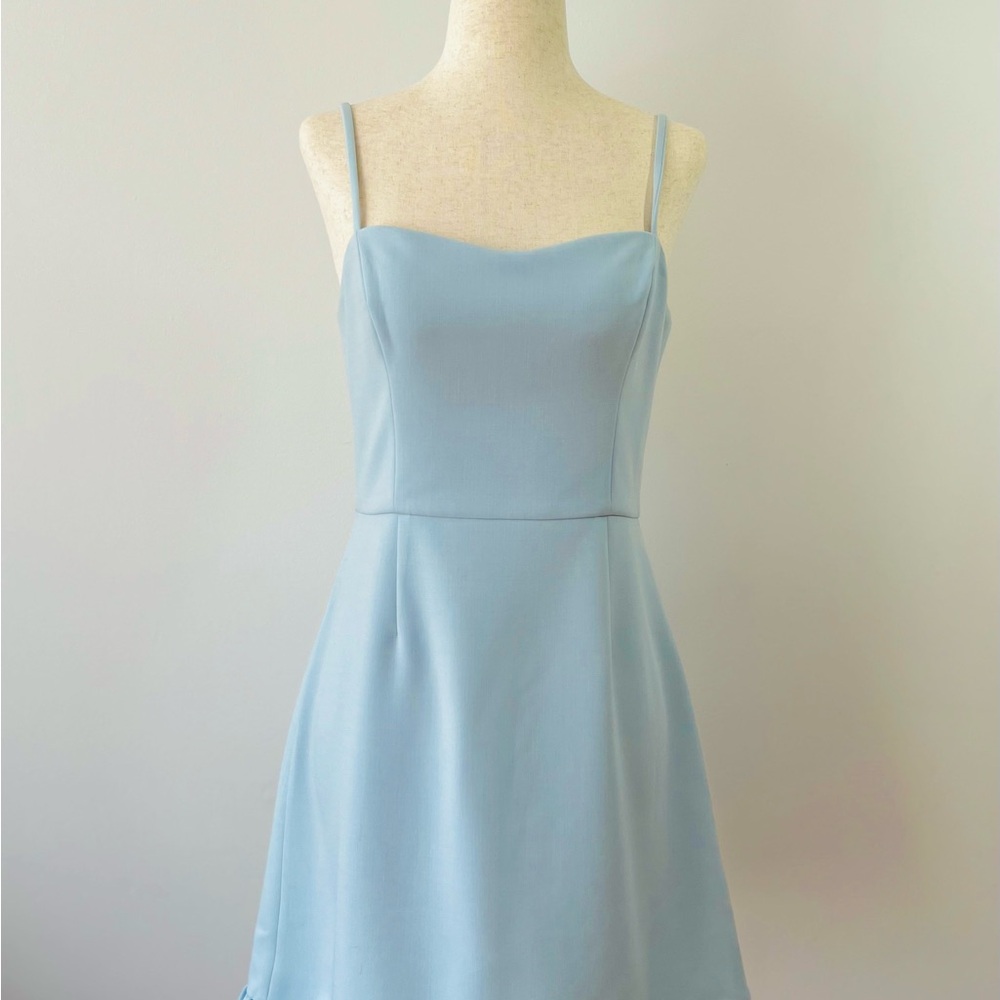 French Connection Light Blue Strapless Dress